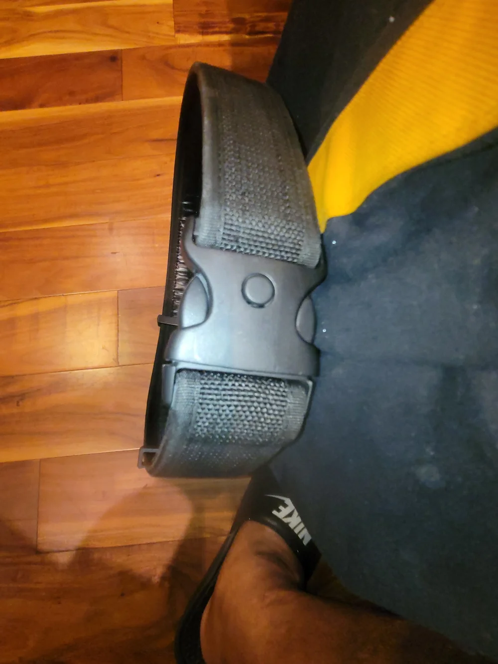 Heavy-Duty Black Tactical Web Belt with Quick-Release Buckle